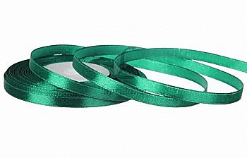 Лента атлас зеленая 7 мм-23 м (127), 5-384