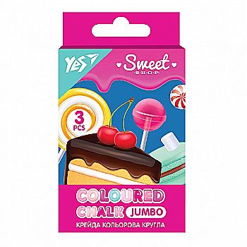 Крейда "Sweet Cream" 3 шт., кольорова, Jumbo, 400459 Yes Крейда "Sweet Cream" 3 шт., кольорова, Jumbo, 400459 Yes