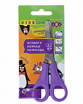 Ножницы детские 13,2 см, с линейкой, фиолетовій, ZB.5001-07