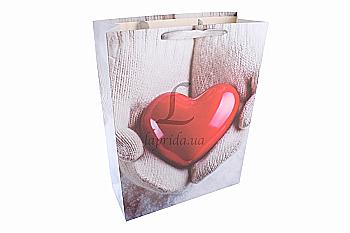 Подарунковий пакет "Red heart" 31*12*40 см, 3-79-335