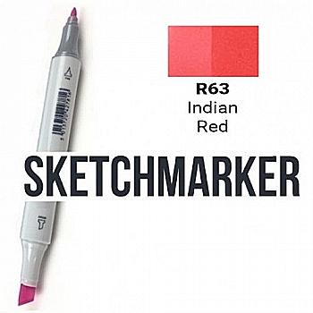 Маркер SKETCHMARKER, 2 пера: долото и тонкое, Indian Red - Индийский красный, SM-R63 Маркер SKETCHMARKER, 2 пера: долото и тонкое, Indian Red - Индийский красный, SM-R63