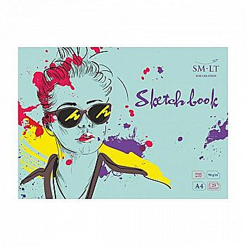 Склейка для ескізів А4, 90 г/м², 25 арк, екстрабілі арк, Smiltainis Склейка для ескізів А4, 90 г/м², 25 арк, екстрабілі арк, Smiltainis