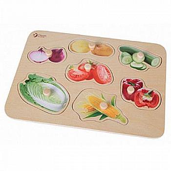 Игрушка деревянная Classic World "Вкладыш Овощи", 3742