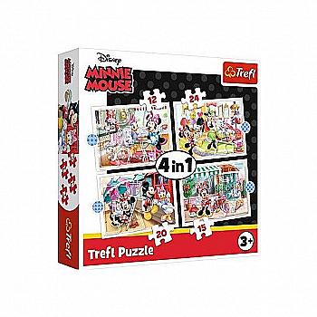 Пазл "4 в 1" - Мінні з друзями / Дісней Мінні, Trefl, 34355 Пазл "4 в 1" - Мінні з друзями / Дісней Мінні, Trefl, 34355