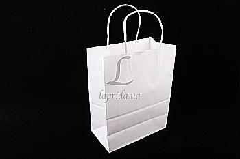 Подарунковий пакет білий 21*11*27 см, 3-2544