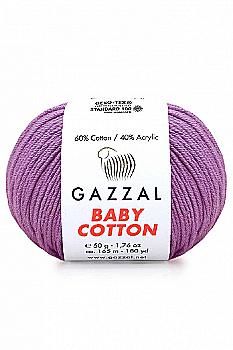 Пряжа Baby Cotton №3414 бузковий бавовна 60% акрил 40% 50гр 165 м Пряжа Baby Cotton №3414 бузковий бавовна 60% акрил 40% 50гр 165 м