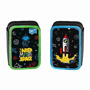Пенал твердий YES HP-01 "Space", подвійний, 533329