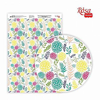 Бумага дизайнерская односторонняя А4 "Floral garden" 3 глянцевая, 250 г/м2, Rosa Talent Бумага дизайнерская односторонняя А4 "Floral garden" 3 глянцевая, 250 г/м2, Rosa Talent