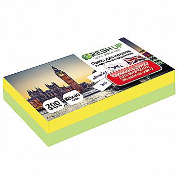 Блок паперу для нотаток 80*40 мм, 200 арк., кл., кольор. люкс, FR-11 Fresh Up Блок паперу для нотаток 80*40 мм, 200 арк., кл., кольор. люкс, FR-11 Fresh Up