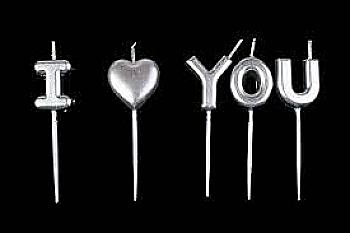 Набор свечей, "I Love You" серебро, 5 шт, 5-71500