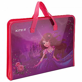 Папка-портфель на молнии A4, 1 отдел., Kite Princess, K19-202-01 Папка-портфель на молнии A4, 1 отдел., Kite Princess, K19-202-01