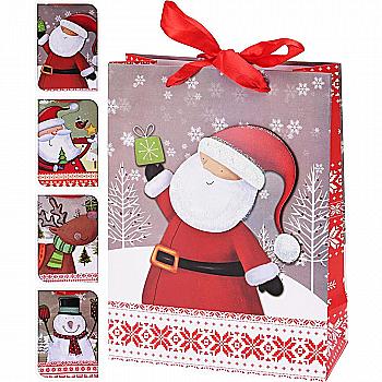 Подарунковий пакет новорічний дитячий 3D "XMAS" мал., 24 см (4 види в асорт.), CAA220600 Подарунковий пакет новорічний дитячий 3D "XMAS" мал., 24 см (4 види в асорт.), CAA220600