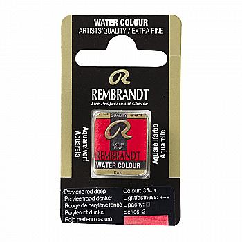 Краска акварельная Rembrandt 354 Перилен красный темный, кювета, Royal Talens Краска акварельная Rembrandt 354 Перилен красный темный, кювета, Royal Talens