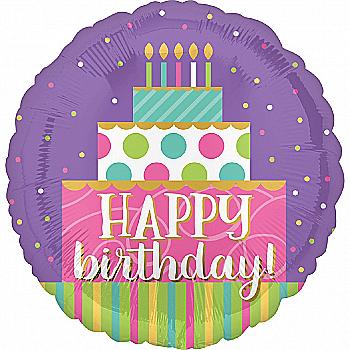 Куля повітряна 18" HB Яскравий тортик S40, 3202-0056