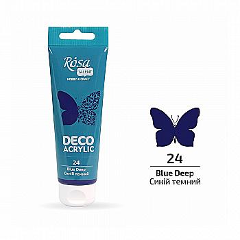 Акрил для декора, Синий тёмный, матовый, 75 мл, ROSA TALENT Акрил для декора, Синий тёмный, матовый, 75 мл, ROSA TALENT