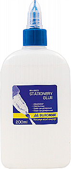 Клей канцелярський 200 мл, ковпачок-дозатор, ВМ 4823 Клей канцелярський 200 мл, ковпачок-дозатор, ВМ 4823