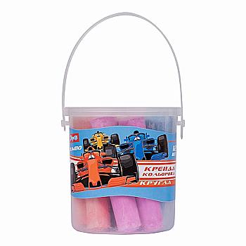 Мел цветной Jumbo 12 шт. в ведре "Maxdrift", 400426