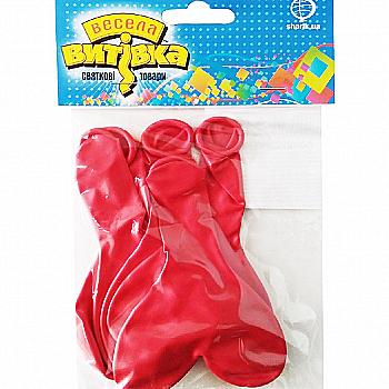 Набір кульок латексних червоне серце 25 см 5 од, 1111-5133