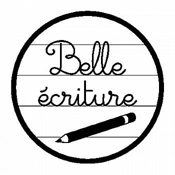 Штамп дерев`яний d=3,5 см Шкільний "Belle Ecriture/Гарне письмо", 10004153 ТМ "Artemio"