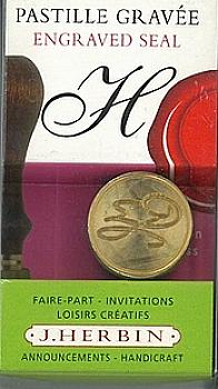 Круглая латунная печать d24 мм англ. буква "H", 40308T