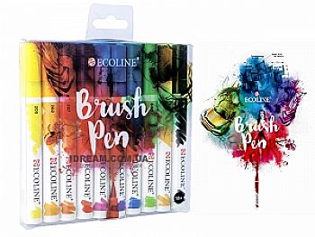 Набор кистей-ручек Ecoline Brushpen, 10шт, Royal Talens Набор кистей-ручек Ecoline Brushpen, 10шт, Royal Talens