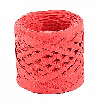 Рафія паперова для декору, 30 м, червона, 972771