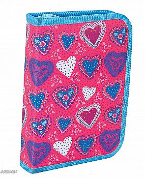 Пенал твердий одинарний Blue heart, 20.5*14*3.5, 531346