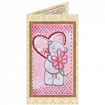 Набір для вишивки бісером "Листівка" З любов`ю-3, AO-116 Набір для вишивки бісером "Листівка" З любов`ю-3, AO-116