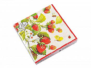 Набір серветок "Полуничка" 32*32 см, 20 шт, 694-035 Lefard