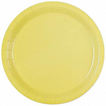 Тарелка пастель желтый, 23 см 6 ед, 1502-4910