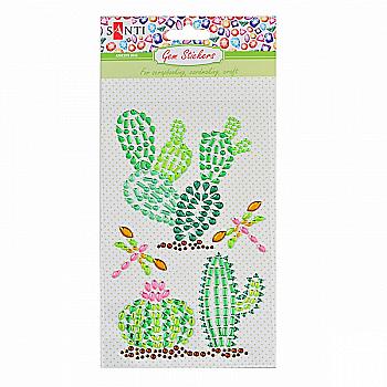 Набір аплікацій "Trendy Cactus" з кристалів, 9,5*15 см, 742536 Набір аплікацій "Trendy Cactus" з кристалів, 9,5*15 см, 742536