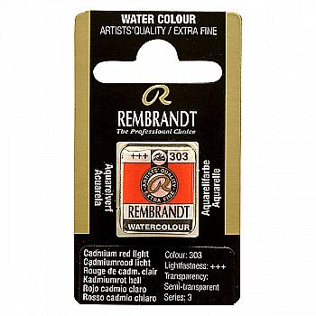 Краска акварельная Rembrandt 303 Кадмий красный светлый, кювета, Royal Talens Краска акварельная Rembrandt 303 Кадмий красный светлый, кювета, Royal Talens