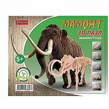 Набор 3D пазл динозавр "Mammoth", деревянный, 952880