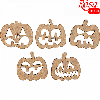 Набір заготовок "Гарбузи" 1, ДВП, 5 шт, Rosa Talent