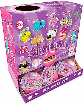 М`яка іграшка-сюрприз в кулі Surprizamals S12+1 (11 видів в асорт.), SU03254 М`яка іграшка-сюрприз в кулі Surprizamals S12+1 (11 видів в асорт.), SU03254