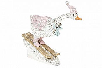 Статуетка "Гусь на лижах" 17 см, 707-410