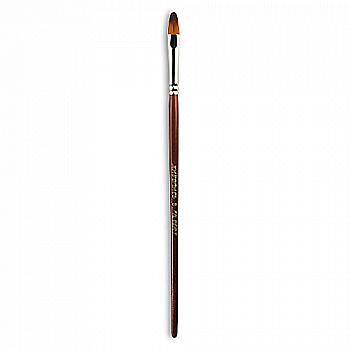 Кисточка «Живопись» 1124 Синтетика овальная № 08 короткая ручка рыжий ворс