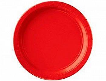 Тарілка пап. Червона, 17 см 8 од, 1502-3132 Тарілка пап. Червона, 17 см 8 од, 1502-3132