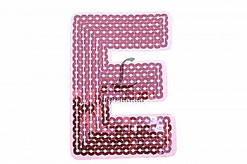 Фурнитура из пайеток Буква "Е", 5-30019