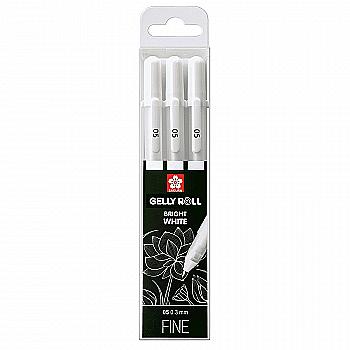 Набір гелевих ручок Basic 05 Fine Біла, 3 шт, Sakura Набір гелевих ручок Basic 05 Fine Біла, 3 шт, Sakura