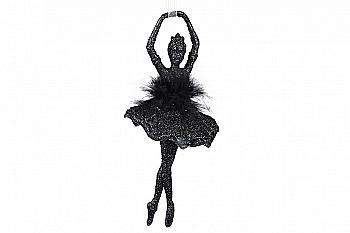 Ялинкова прикраса "Балерина" 17 см, чорний, 788-791