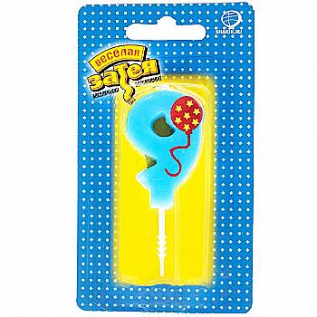 Свічка-цифра "9" Кулька 4,5 см/В, 1502-1256