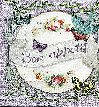 Декупажні серветки "Bon Appetit", 33*33 см, ti-flair Декупажні серветки "Bon Appetit", 33*33 см, ti-flair