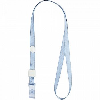 Шнурок для бейджа з силіконовим кліпом, світло-блакитний, 4551-03-A
