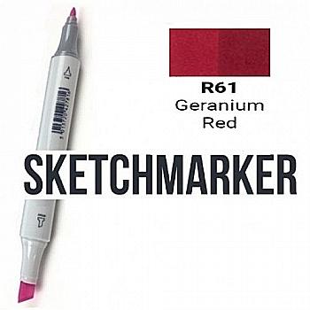 Маркер SKETCHMARKER, 2 пера: долото и тонкое, Geranium Red - Красная герань, SM-R61 Маркер SKETCHMARKER, 2 пера: долото и тонкое, Geranium Red - Красная герань, SM-R61