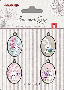 Набір металевих прикрас із епоксидками Літня Радість 4, 4шт