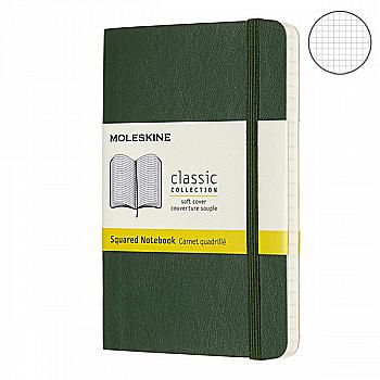 Записник Миртовий Зелений м’який кишеньк. клітинка, Moleskine Classic, QP612K15 Записник Миртовий Зелений м’який кишеньк. клітинка, Moleskine Classic, QP612K15