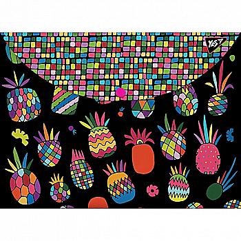 Папка-конверт на кнопці А4 "Black pineapple", 491660 Yes