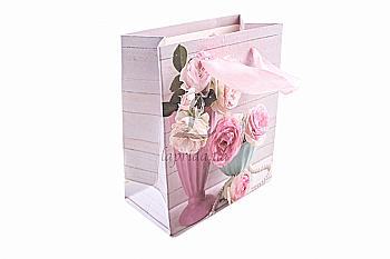 Подарунковий пакет "Ніжні рози" 12*6*14 см, 3-2285