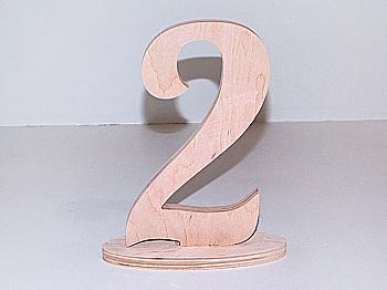 Заготівка Цифра "2" на підставці, 0846 Заготівка Цифра "2" на підставці, 0846